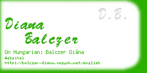 diana balczer business card