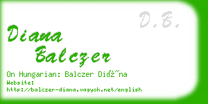 diana balczer business card